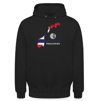 Norwegen Trollstigen Rune Wikinger - Unisex Hoodie - Schwarz - Vorne - Alina (178cm) & Michal (187cm)