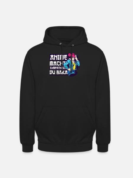 Anime Saying Weeb Otaku - Unisex Hoodie - black