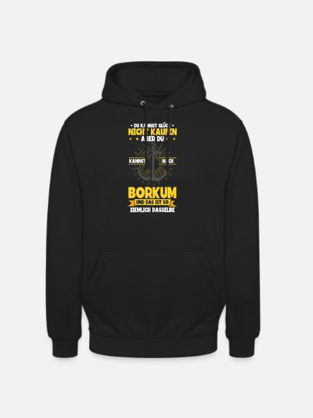 Borkum - Unisex Hoodie - Schwarz