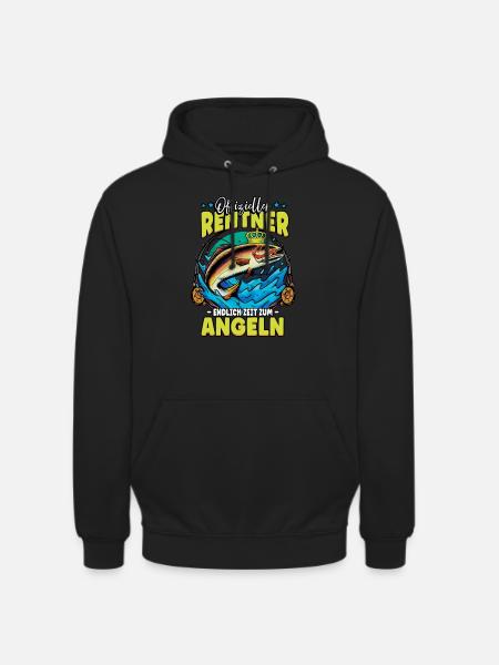 Angeln Angler Rentner - Unisex Hoodie - Schwarz