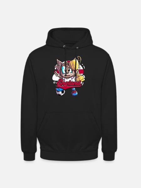 England Fußball - Unisex Hoodie - Schwarz