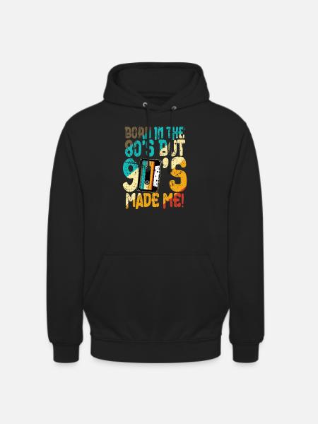 Jaren 80 geboren in de jaren 80 - Uniseks hoodie - zwart