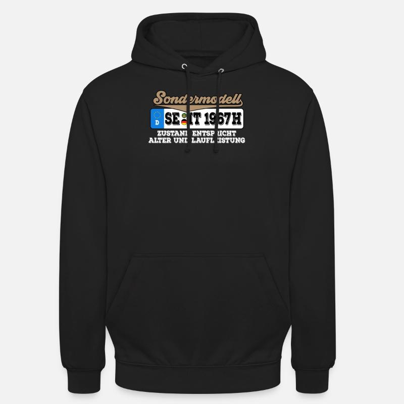 1967 Kennzeichen Geburtstag - Unisex Hoodie - Schwarz