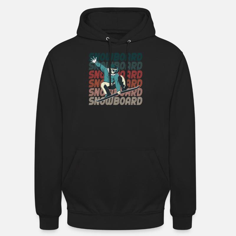 Snowboard - Sweat-shirt à capuche unisexe - noir