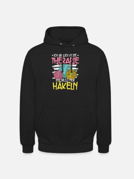 Häkeln - Unisex Hoodie - Schwarz