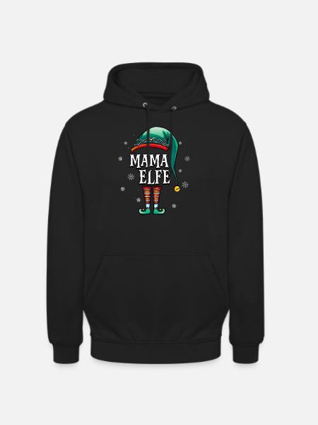 Weihnachten Mama Elf - Unisex Hoodie - Schwarz