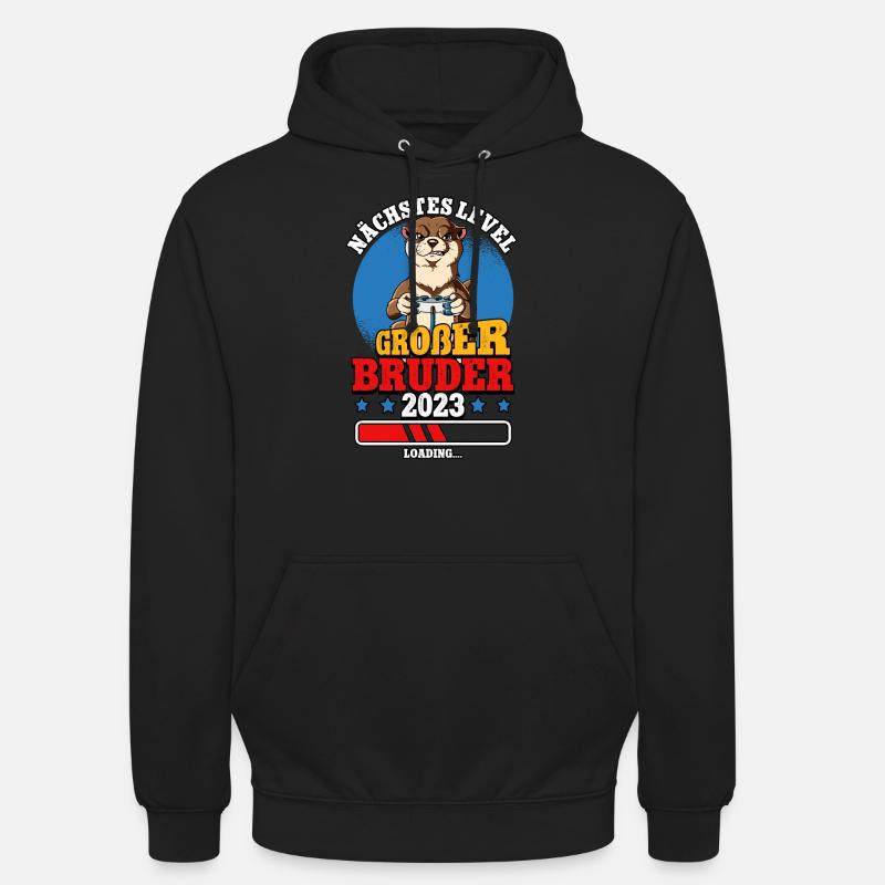 Nächstes Level Großer Bruder 2023 - Unisex Hoodie - Schwarz