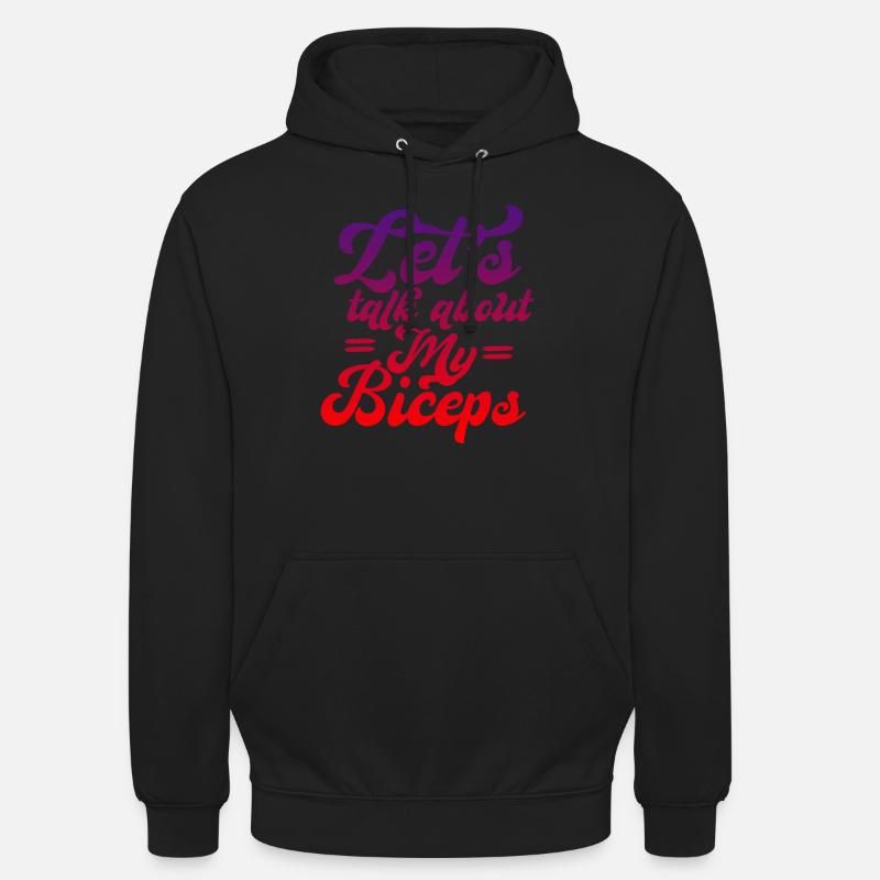 Parlons de mon biceps 4 - Sweat-shirt à capuche unisexe - noir