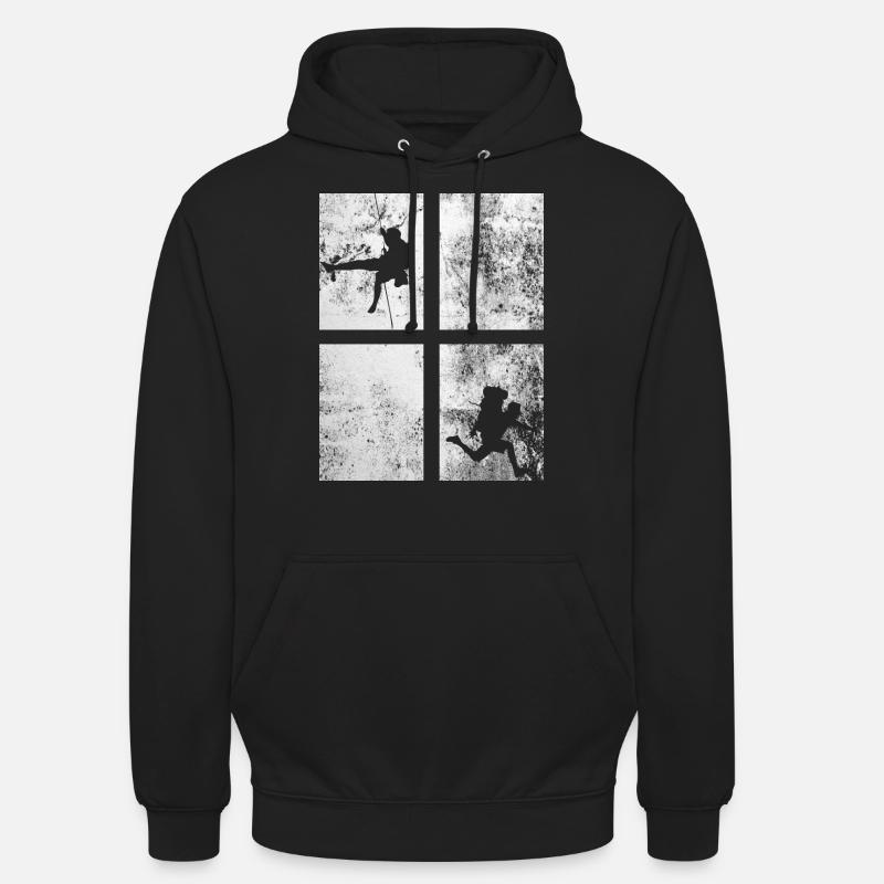 4 rectangles - escalade - Sweat-shirt à capuche unisexe - noir