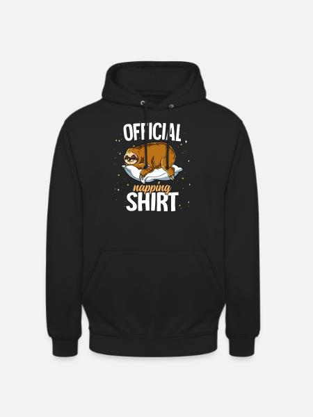 Sleeping Sloth Official Napping - Unisex Hoodie - black