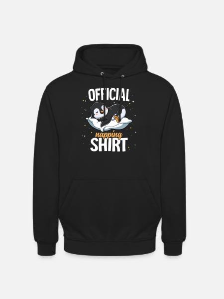 Sleeping Penguin Official Napping - Unisex Hoodie - black