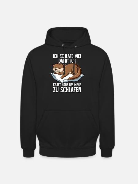 Ich Schlafe Otter - Unisex Hoodie - Schwarz