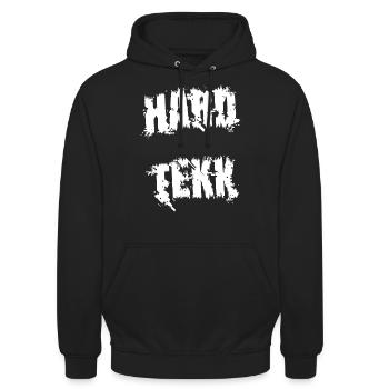 HARD TEKK - Sweat-shirt à capuche unisexe - noir - Devant - Alina (178cm) & Michal (187cm)