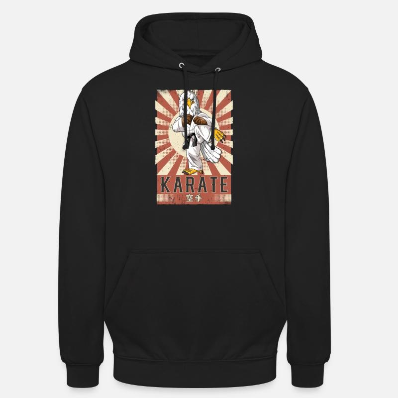 Karaté - Sweat-shirt à capuche unisexe - noir