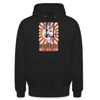 Karate - Unisex Hoodie - Schwarz - Vorne - Alina (178cm) & Michal (187cm)