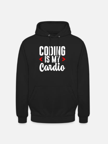 Coding Is My Cardio 2 - Unisex Hoodie - black
