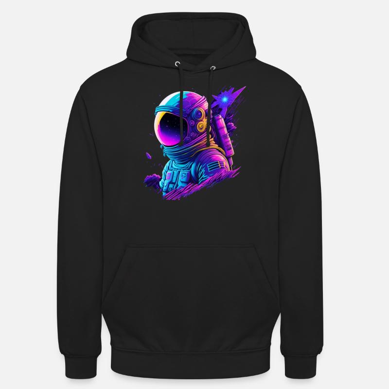 Synthwave Astronaute Space Explorer - Sweat-shirt à capuche unisexe - noir