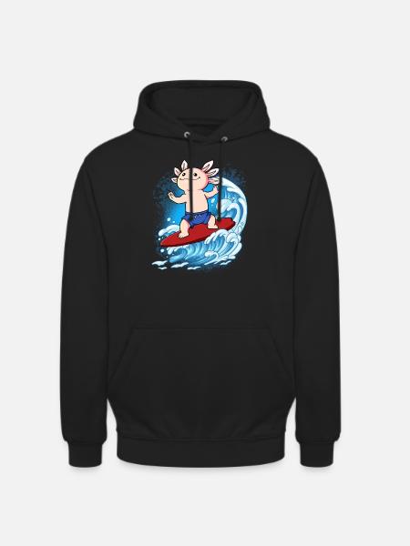 Wellensurfer Surfer Surfen - Unisex Hoodie - Schwarz