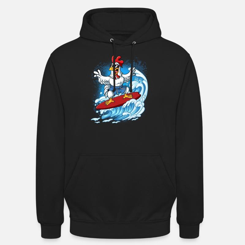 Surfeurs de vagues Surfeurs Surfeurs - Sweat-shirt à capuche unisexe - noir