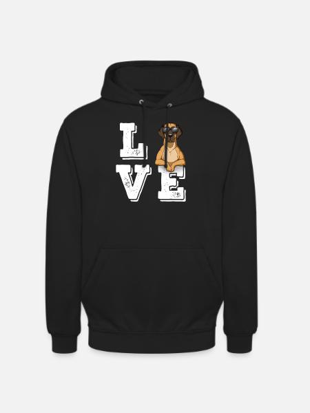 Love Great Dane - Unisex Hoodie - black