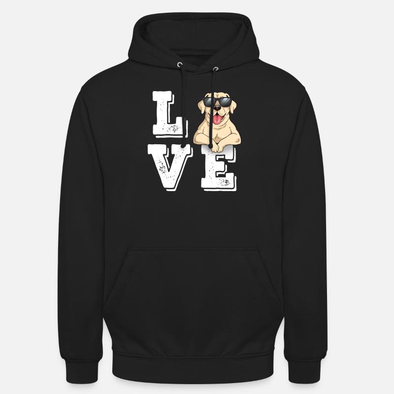 J’adore Labrador - Sweat-shirt à capuche unisexe - noir