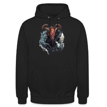 Monster Monster Demon Devil Vampire Guhl Zombie - Unisex Hoodie - black - Front - Alina (178cm) & Michal (187cm)