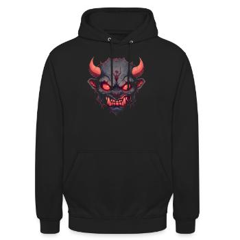 Monster Monster Demon Devil Vampire Guhl Zombie - Unisex Hoodie - black - Front - Alina (178cm) & Michal (187cm)