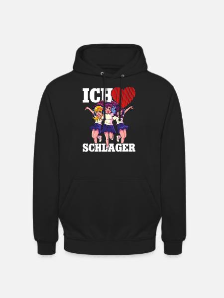 Ich Liebe Schlager - Unisex Hoodie - Schwarz