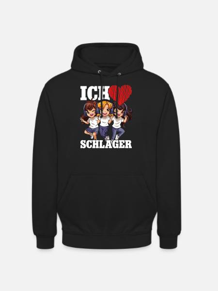 Ich Liebe Schlager - Unisex Hoodie - Schwarz