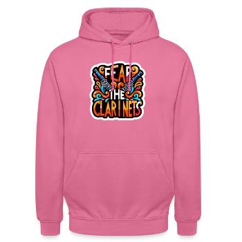 Fear The Clarinets 10 - Unisex Hoodie - Pink - Vorne - Alina (178cm) & Michal (187cm)
