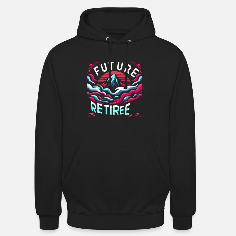 Futur retraité 5 - Sweat-shirt à capuche unisexe - noir
