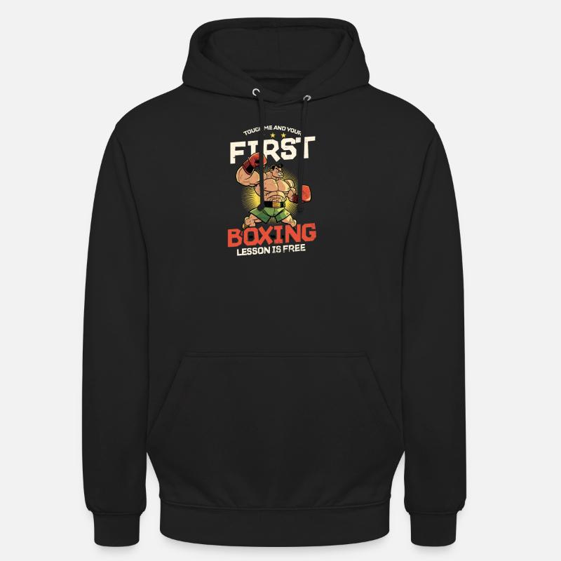 Boxing First Lesson Free - Unisex Hoodie - black