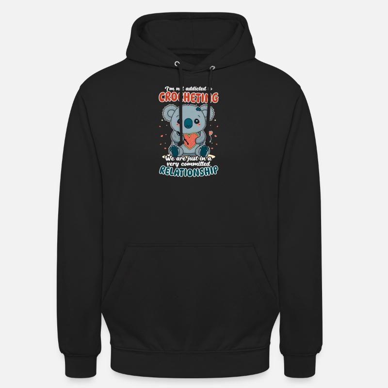 Crochet relation engagée Coala - Sweat-shirt à capuche unisexe - noir