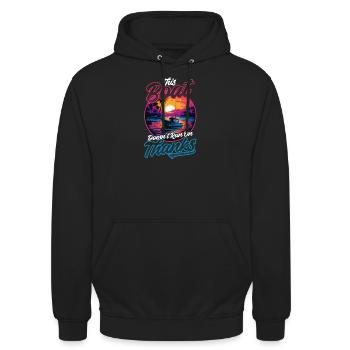 Bootfahren Dieses Boot läuft nicht weiter, danke - Unisex Hoodie - Schwarz - Vorne - Alina (178cm) & Michal (187cm)