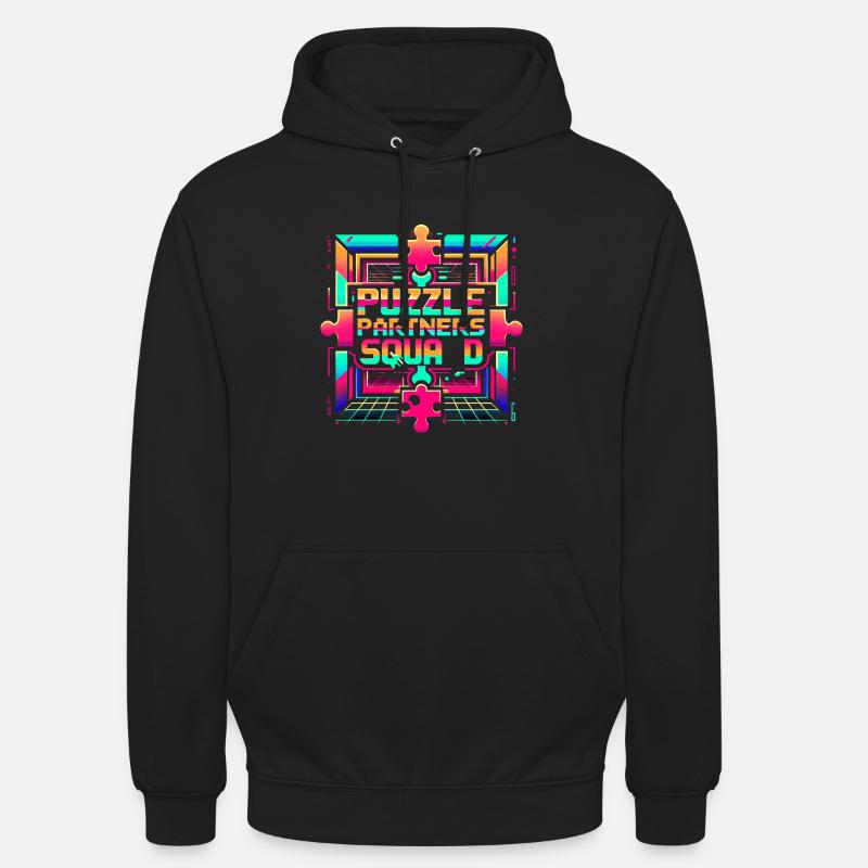 Puzzle Partners Escouade 2 - Sweat-shirt à capuche unisexe - noir