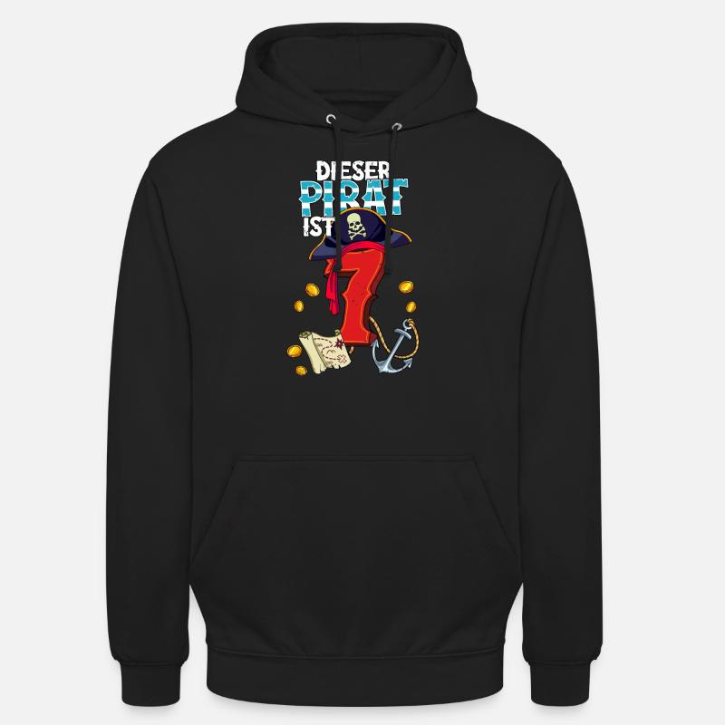 7e anniversaire Pirates - Sweat-shirt à capuche unisexe - noir