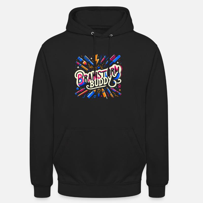 Brainstormy Buddy 10 - Sweat-shirt à capuche unisexe - noir