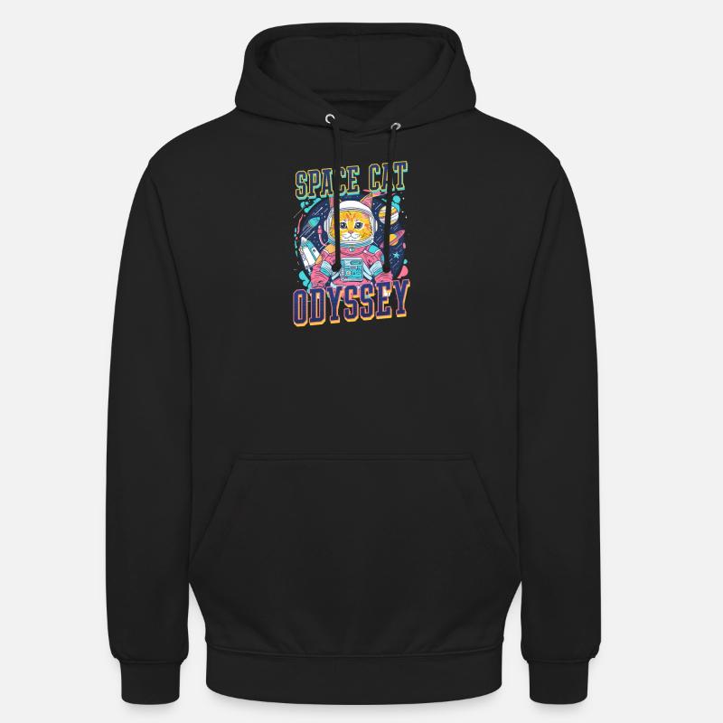 Astronaute de l’espace de l’Odyssée du chat de l’espace Sweat-shirt à capuche unisexe