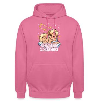 Chemise de nuit officielle Zodiac Gemini - Sweat-shirt à capuche unisexe - rose - Devant - Alina (178cm) & Michal (187cm)