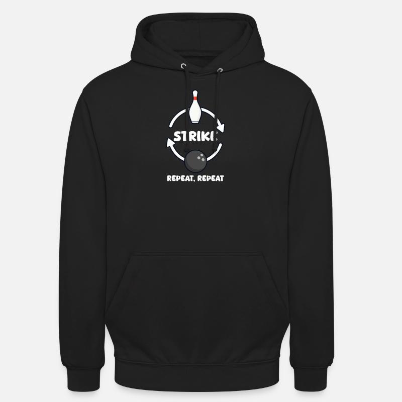 Bowling Strike, Repeat, Repeat - Unisex Hoodie - black