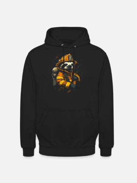 Firefighter Sloth - Unisex Hoodie - black