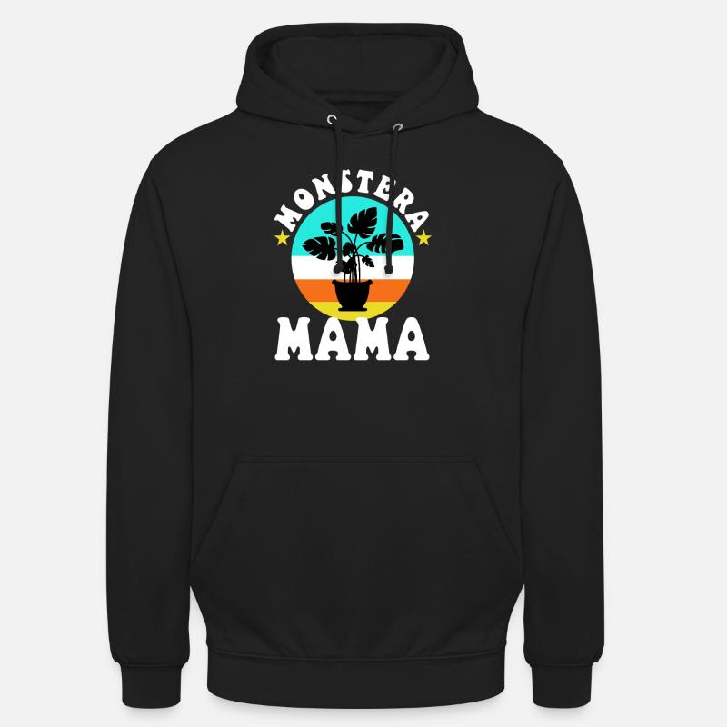 Monstera Mama - Sweat-shirt à capuche unisexe - noir