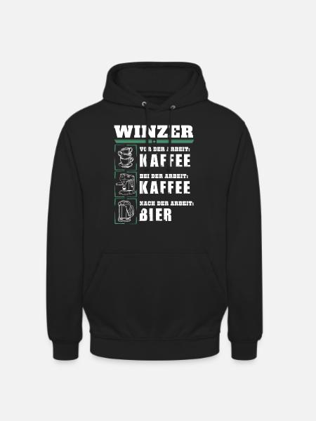 Mon quotidien de vigneron - Sweat-shirt à capuche unisexe - noir