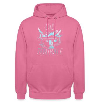 Die Drei ??? Die Zentrale - Unisex Hoodie - Pink - Vorne - Alina (178cm) & Michal (187cm)