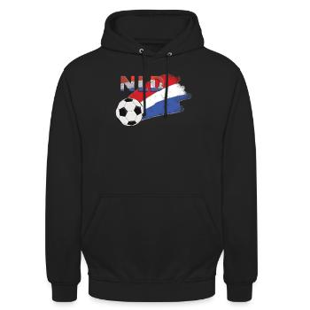 Drapeau Hollande - Sweat-shirt à capuche unisexe - noir - Devant - Alina (178cm) & Michal (187cm)
