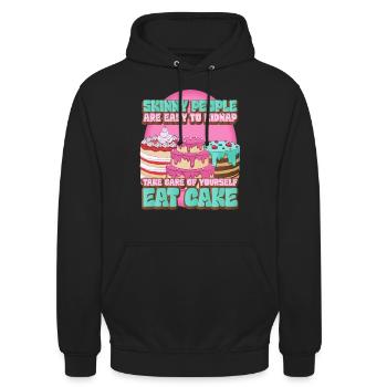 Citation Sweet Tooth Cake Bakery - Sweat-shirt à capuche unisexe - noir - Devant - Alina (178cm) & Michal (187cm)