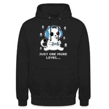 Nur noch eine Ebene - Unisex Hoodie - Schwarz - Vorne - Alina (178cm) & Michal (187cm)