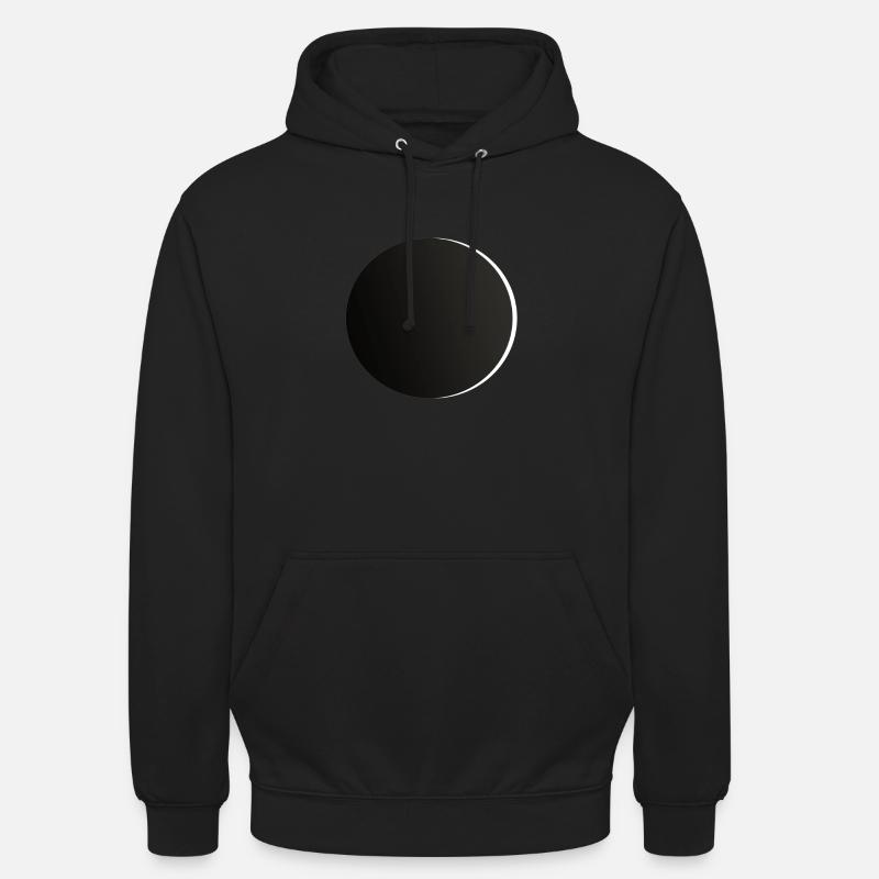 disque Eclipse chemise anche - Sweat-shirt à capuche unisexe - noir
