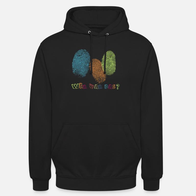Fingerabdrücke - Wer war das? - Unisex Hoodie - Schwarz