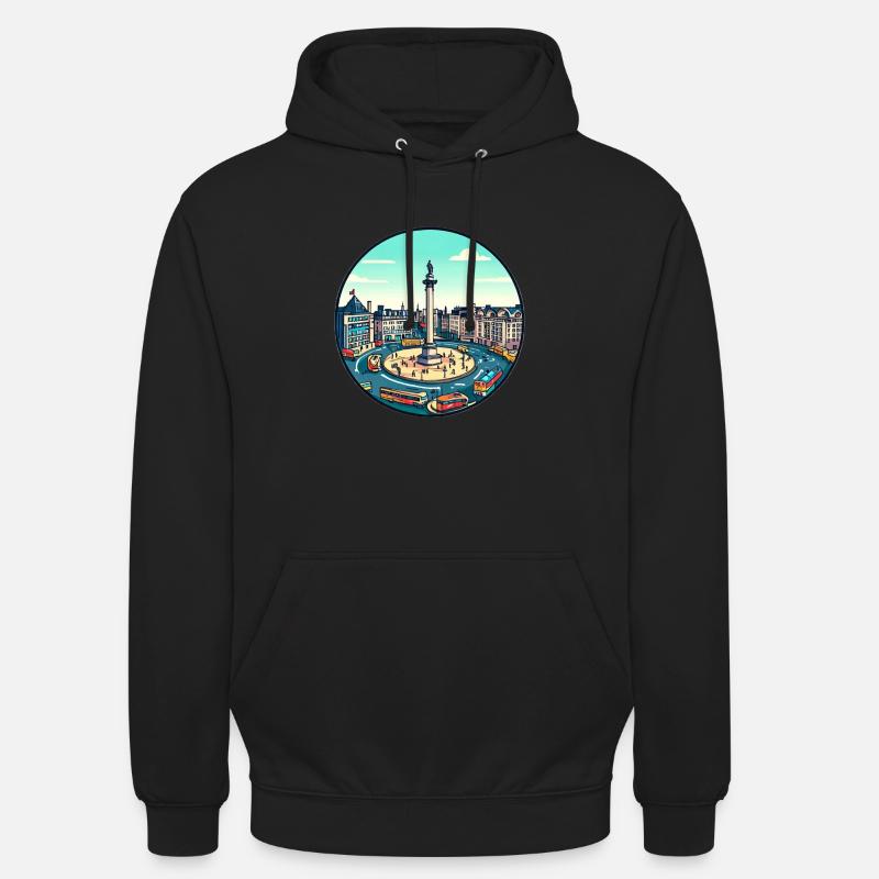 Trafalgar Square - Unisex-hettegenser - svart
